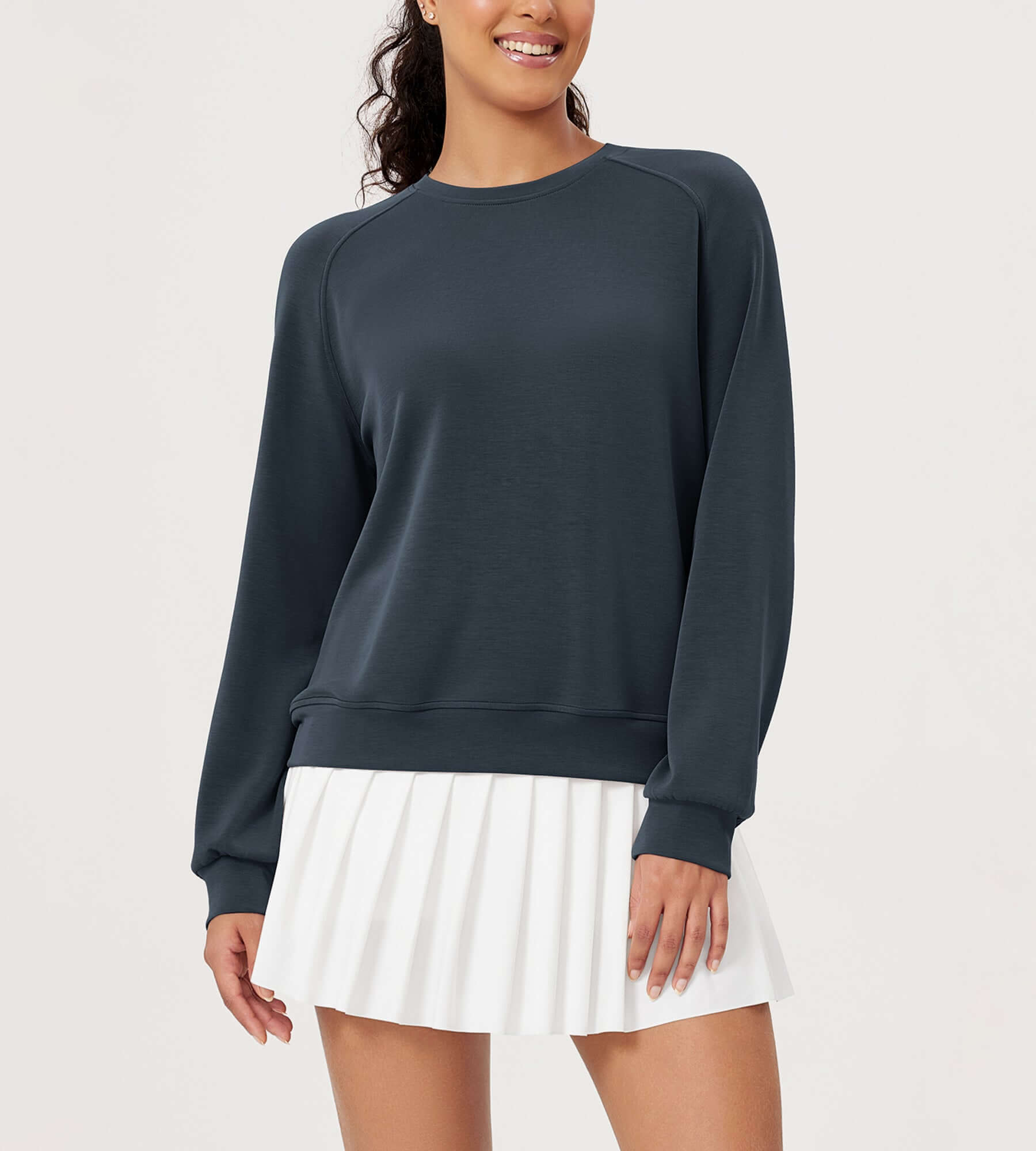 Modal Soft Raglan Long Sleeves Sweatshirts - ododos