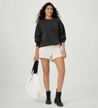 Modal Soft Oversized Raglan Crew Neck Relaxed Sweatshirts Pullover - ododos