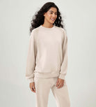 Modal Soft Oversized Raglan Crew Neck Relaxed Sweatshirts Pullover - ododos