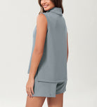 Modal Soft Casual Sleeveless Turtleneck Pullover Tops - ododos