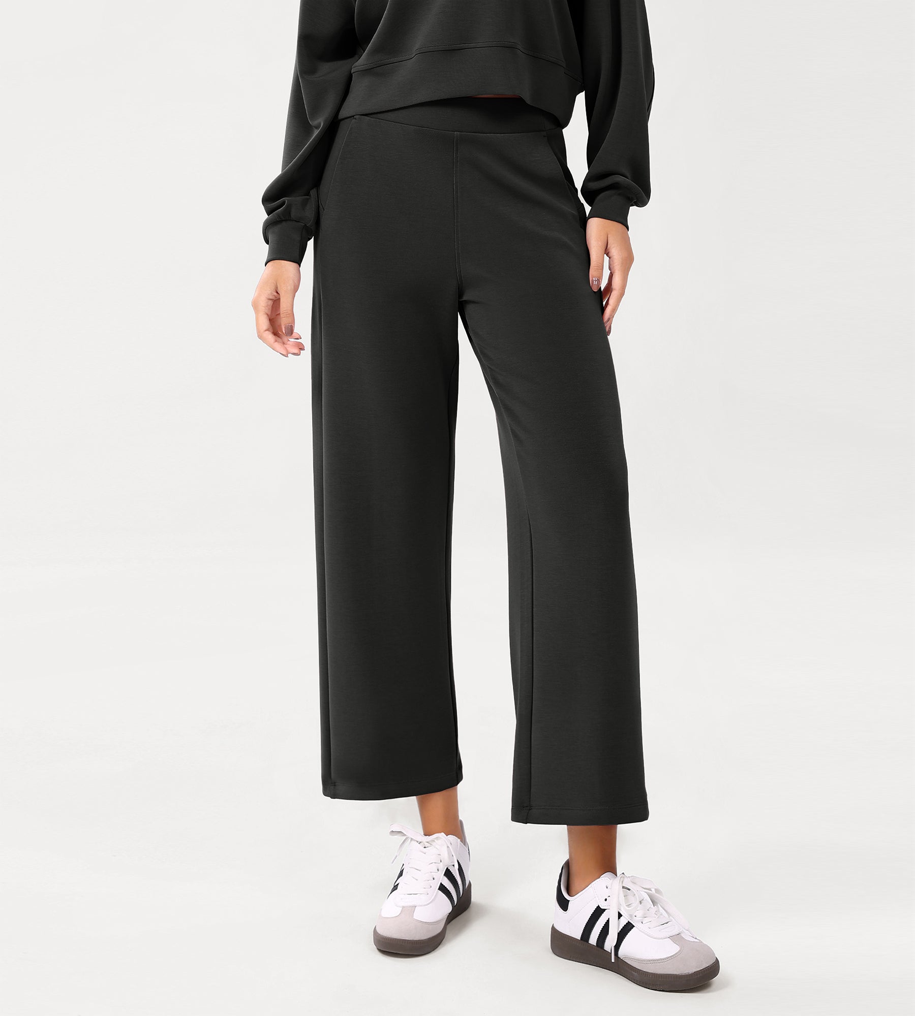 Modal Soft Relaxed Cropped Pants - ododos