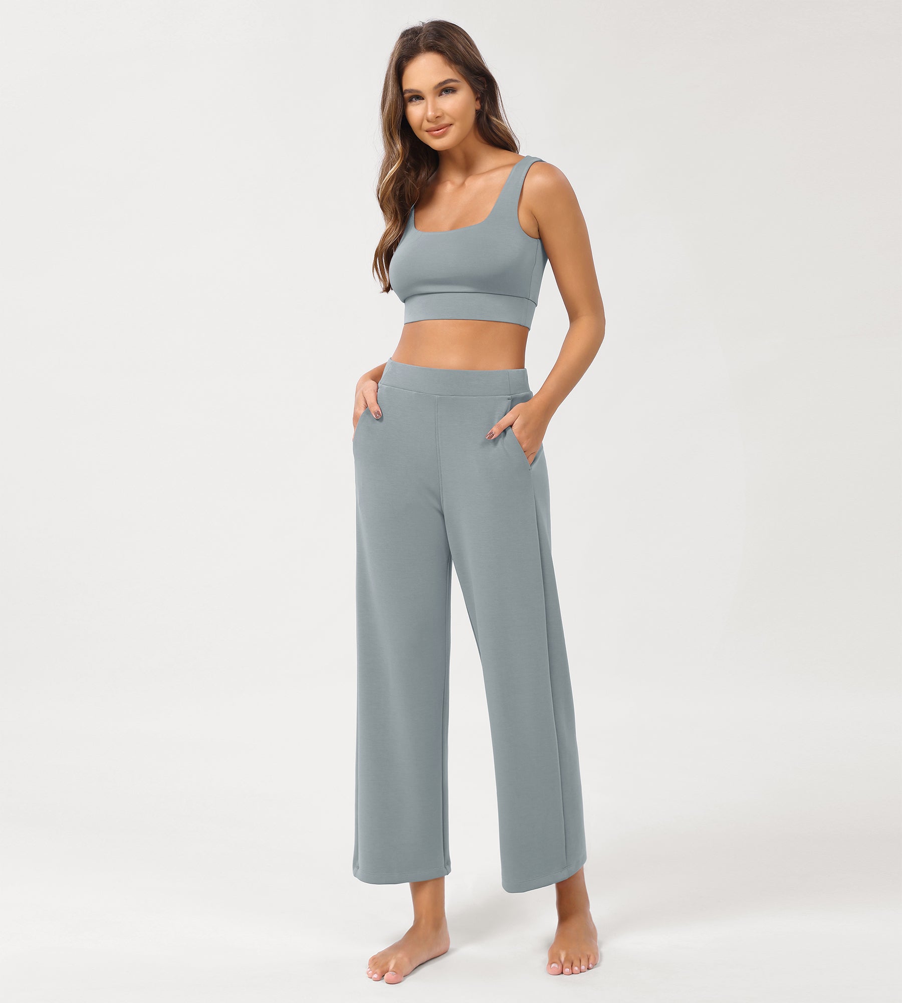 Modal Soft Relaxed Cropped Pants - ododos