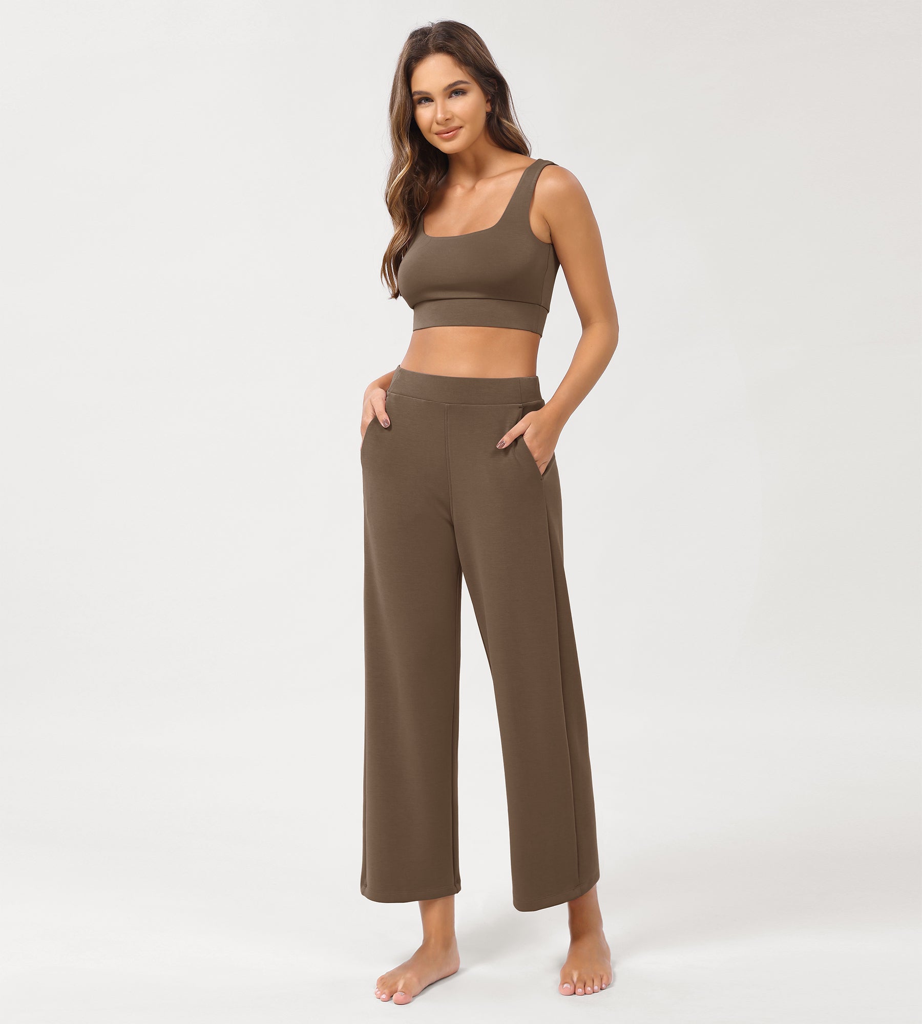 Modal Soft Relaxed Cropped Pants - ododos