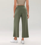 Modal Soft Wide Leg Cropped Casual Pants - ododos