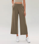 Modal Soft Wide Leg Cropped Casual Pants - ododos