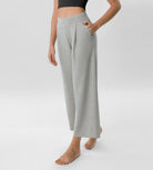 Modal Soft Wide Leg Cropped Casual Pants - ododos