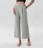 Modal Soft Wide Leg Cropped Casual Pants - ododos