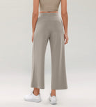 Modal Soft Wide Leg Cropped Casual Pants - ododos