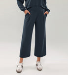 Modal Soft Wide Leg Cropped Casual Pants - ododos