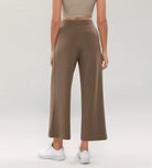 Modal Soft Wide Leg Cropped Casual Pants - ododos