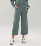 Modal Soft Wide Leg Cropped Casual Pants - ododos