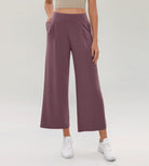 Modal Soft Wide Leg Cropped Casual Pants - ododos