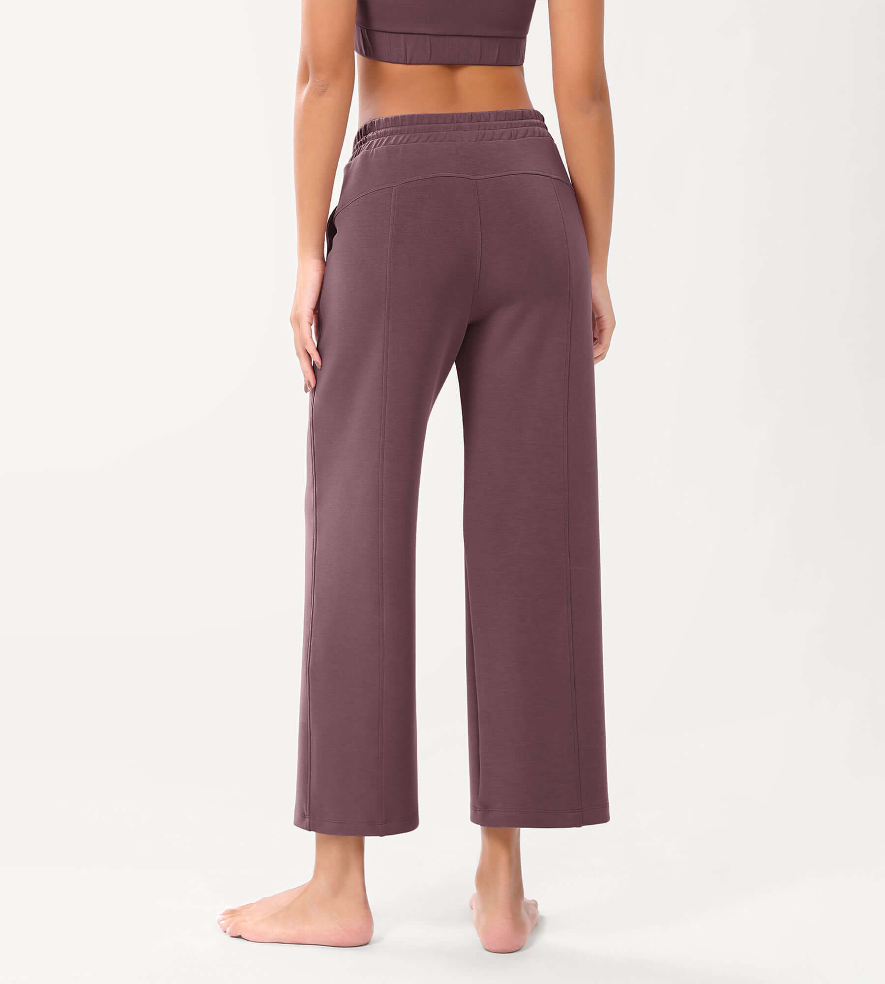 25 Adjustable Shockcord High Waist Casual Lounge Pants with Pockets - ododos