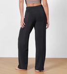 Women's Modal Soft Wide Leg Elastic High Waist Lounge Pants with Pockets - ododos