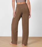 Women's Modal Soft Wide Leg Elastic High Waist Lounge Pants with Pockets - ododos