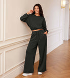 Modal Soft Drawstring High Waist Pull-On Casual Pants with Pockets - ododos