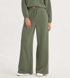 Modal Soft Drawstring High Waist Pull-On Casual Pants with Pockets Dark Sage - ododos