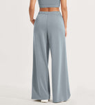 Modal Soft Drawstring High Waist Pull-On Casual Pants with Pockets - ododos