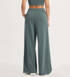 Modal Soft Drawstring High Waist Pull-On Casual Pants with Pockets - ododos