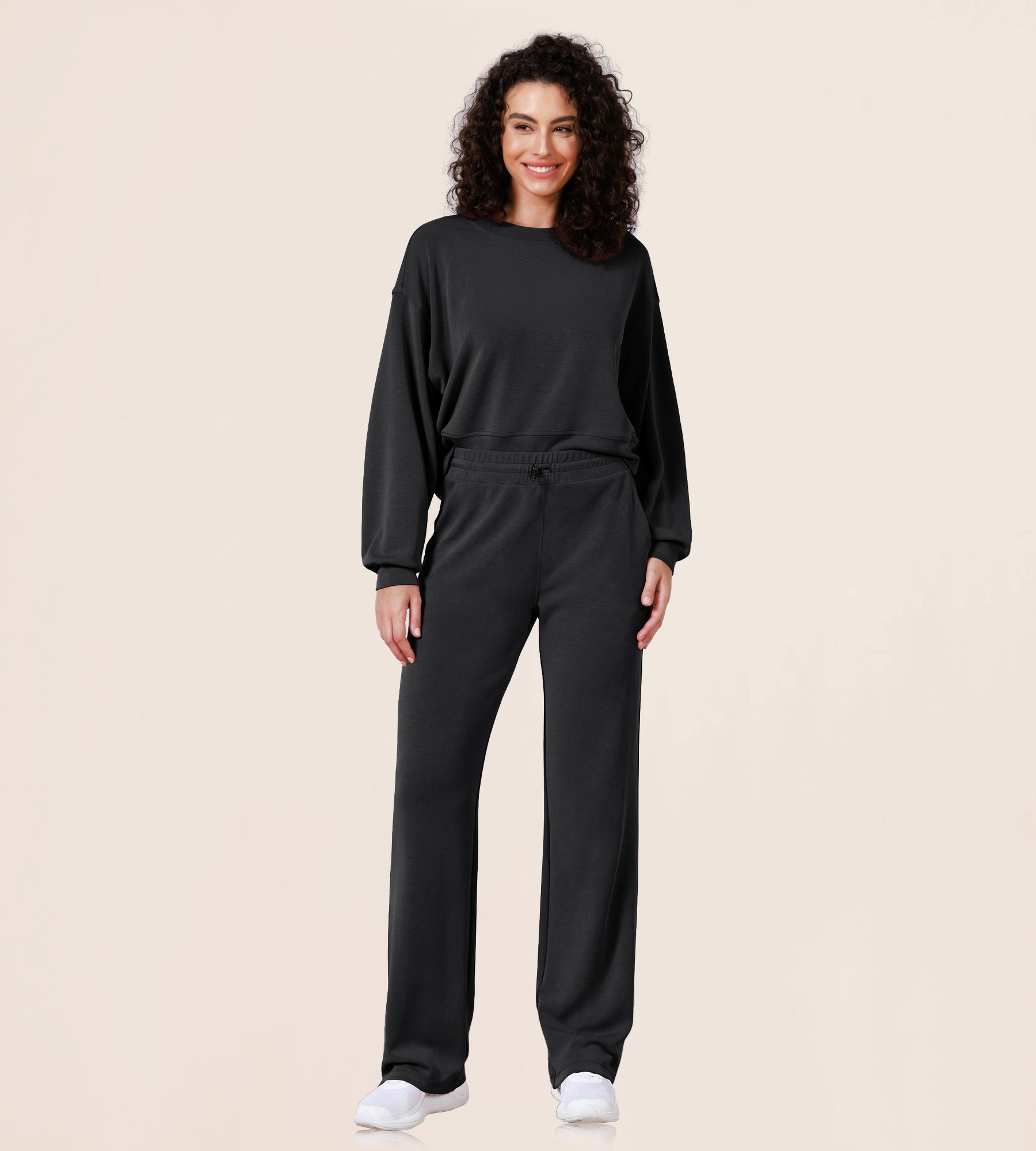 27 Adjustable Shockcord High Waist Casual Lounge Pants with Pockets - ododos