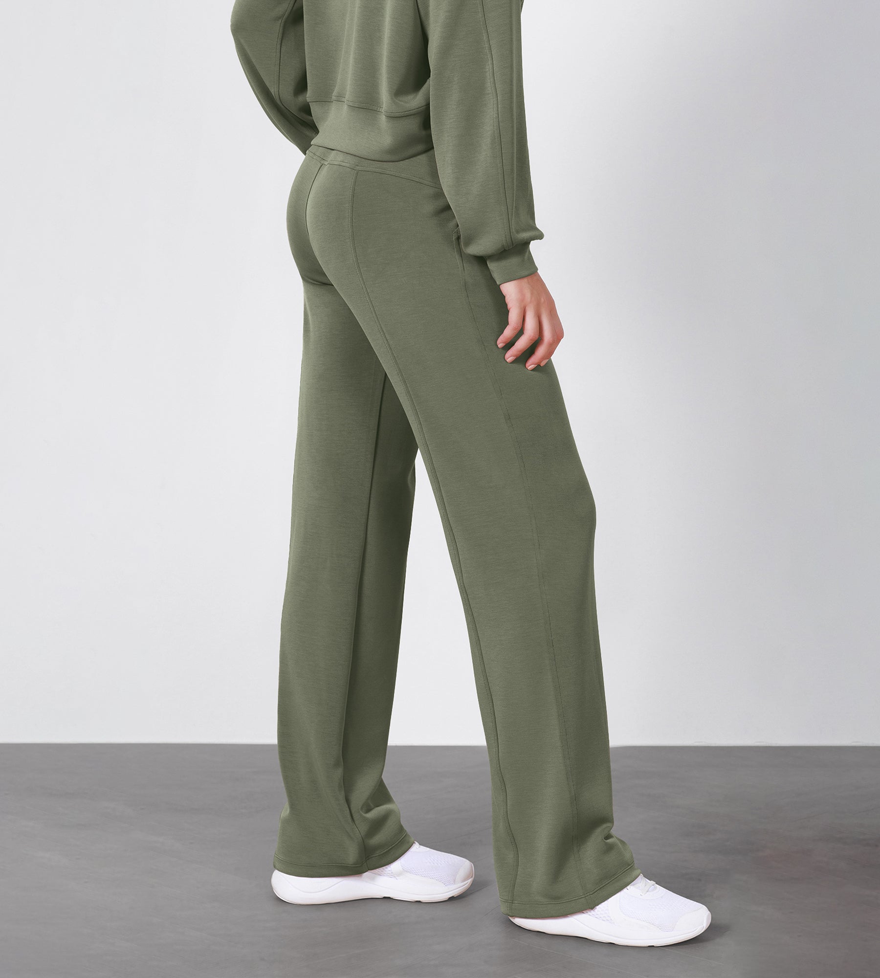 27 Adjustable Shockcord High Waist Casual Lounge Pants with Pockets - ododos