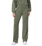 29" Adjustable Shockcord High Waist Casual Lounge Pants with Pockets Dark Sage - ododos