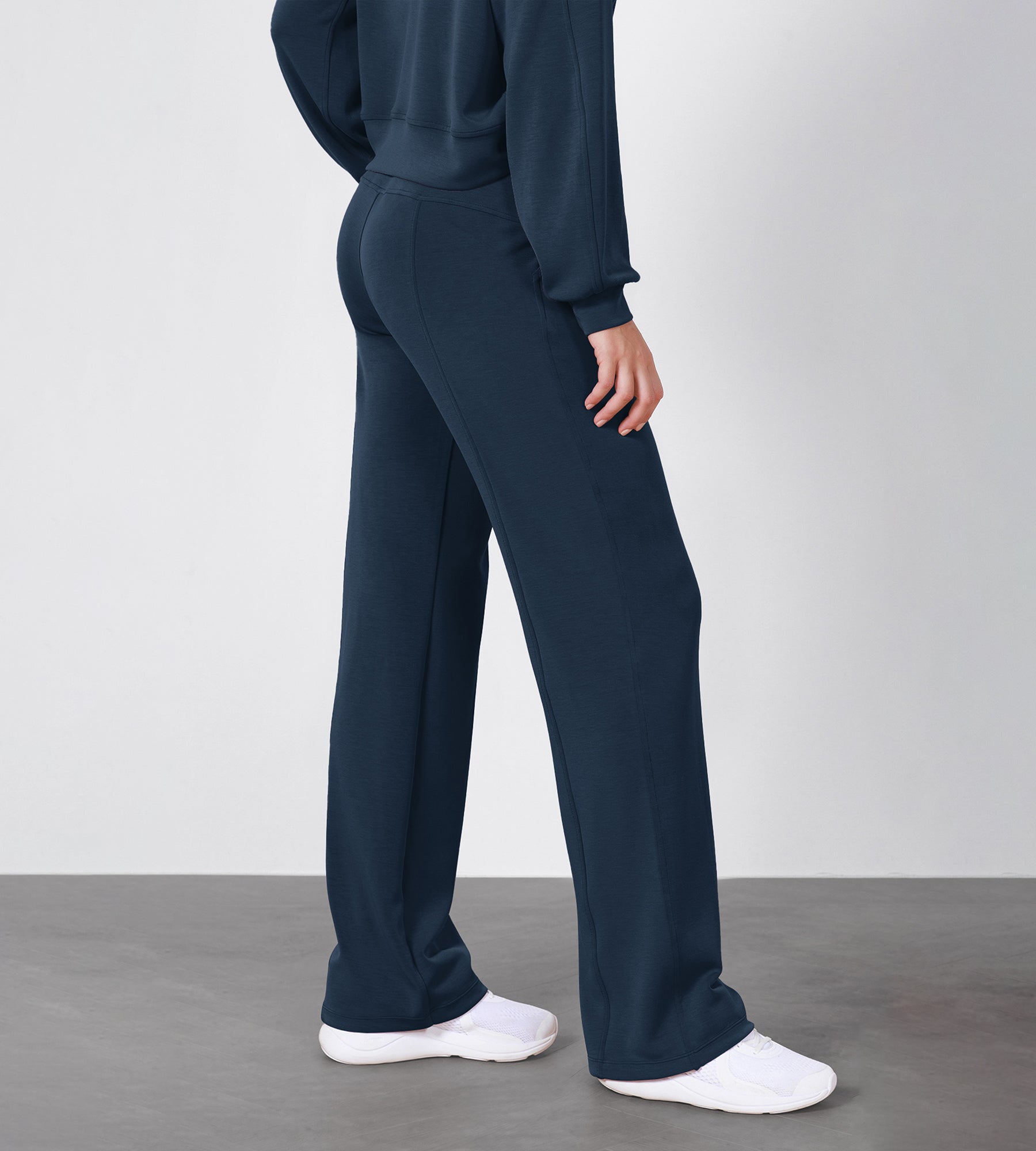 27 Adjustable Shockcord High Waist Casual Lounge Pants with Pockets - ododos