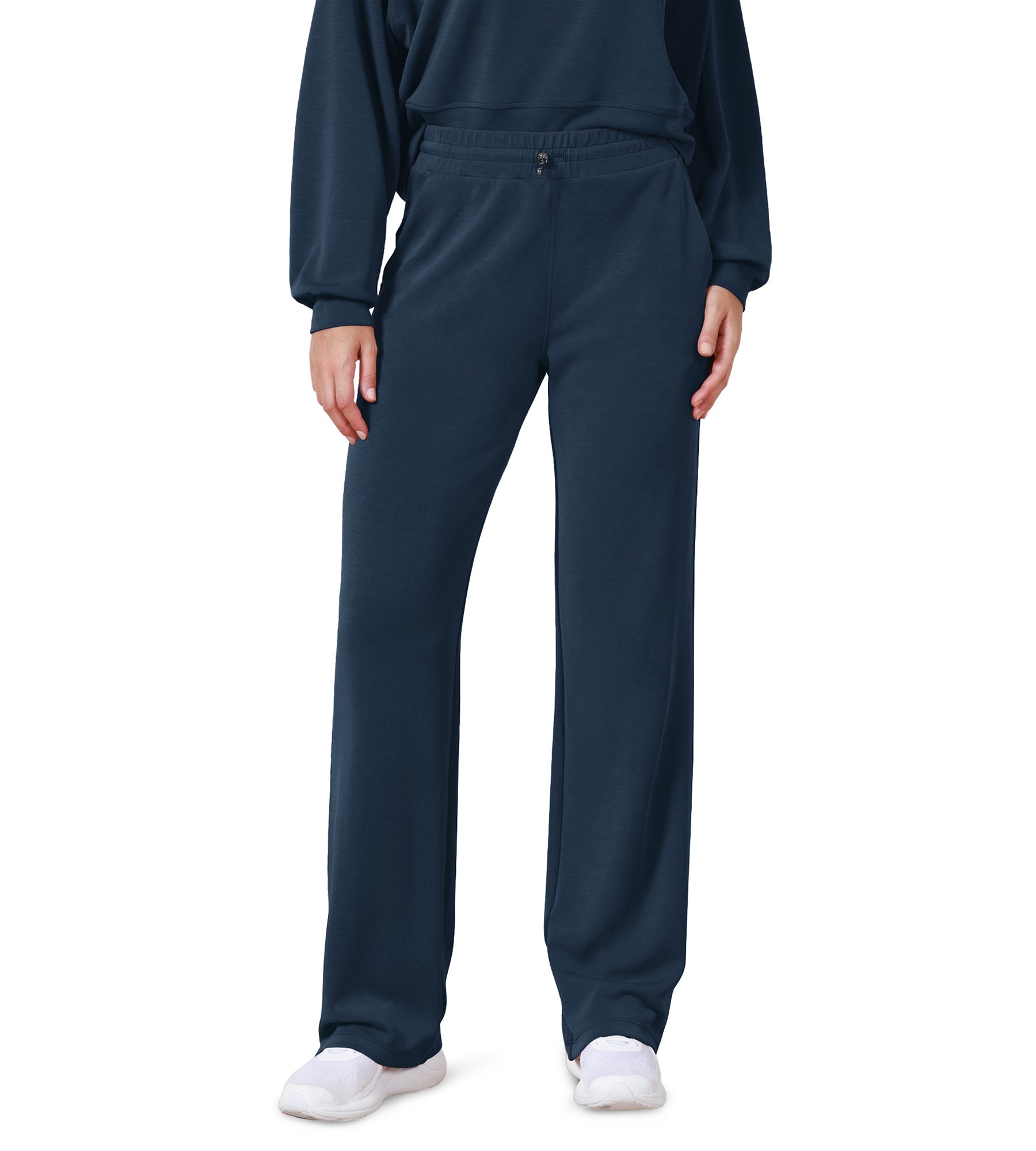 27 Adjustable Shockcord High Waist Casual Lounge Pants with Pockets - ododos