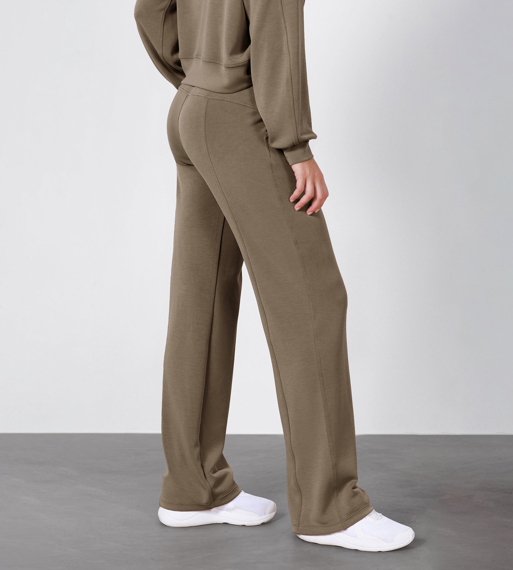 27 Adjustable Shockcord High Waist Casual Lounge Pants with Pockets - ododos