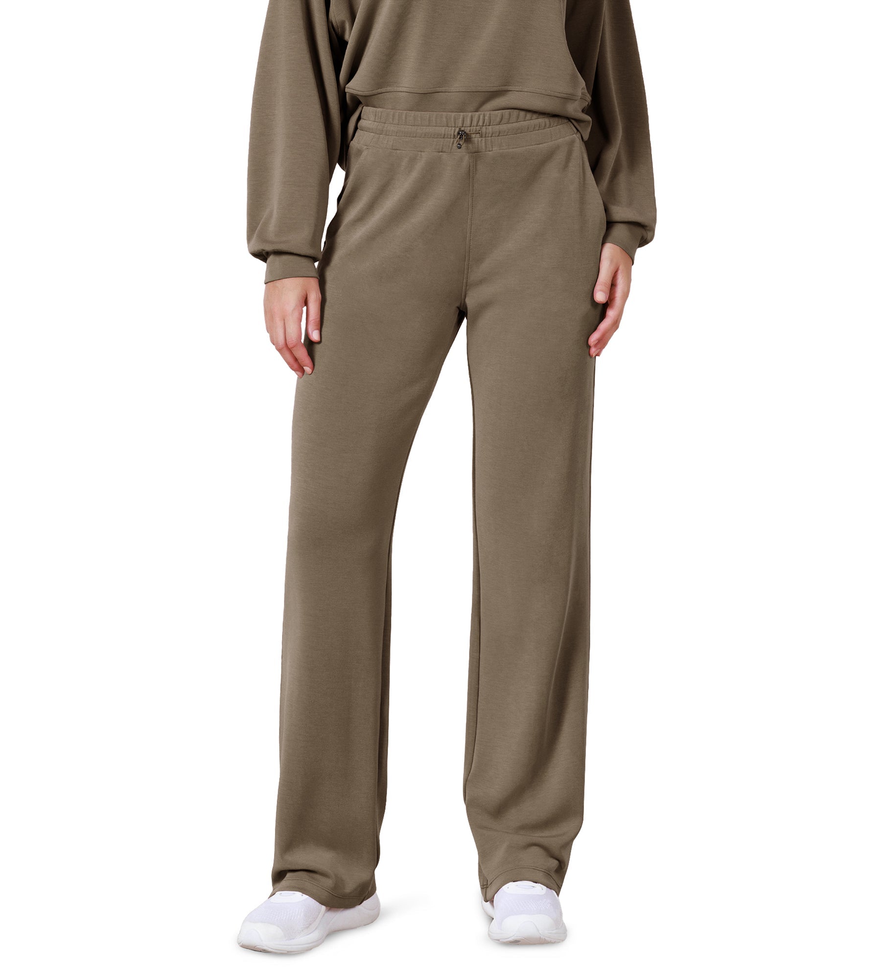 27 Adjustable Shockcord High Waist Casual Lounge Pants with Pockets - ododos