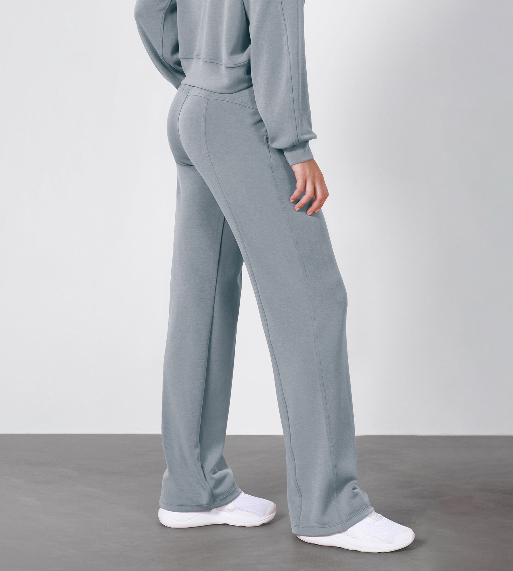 27 Adjustable Shockcord High Waist Casual Lounge Pants with Pockets - ododos