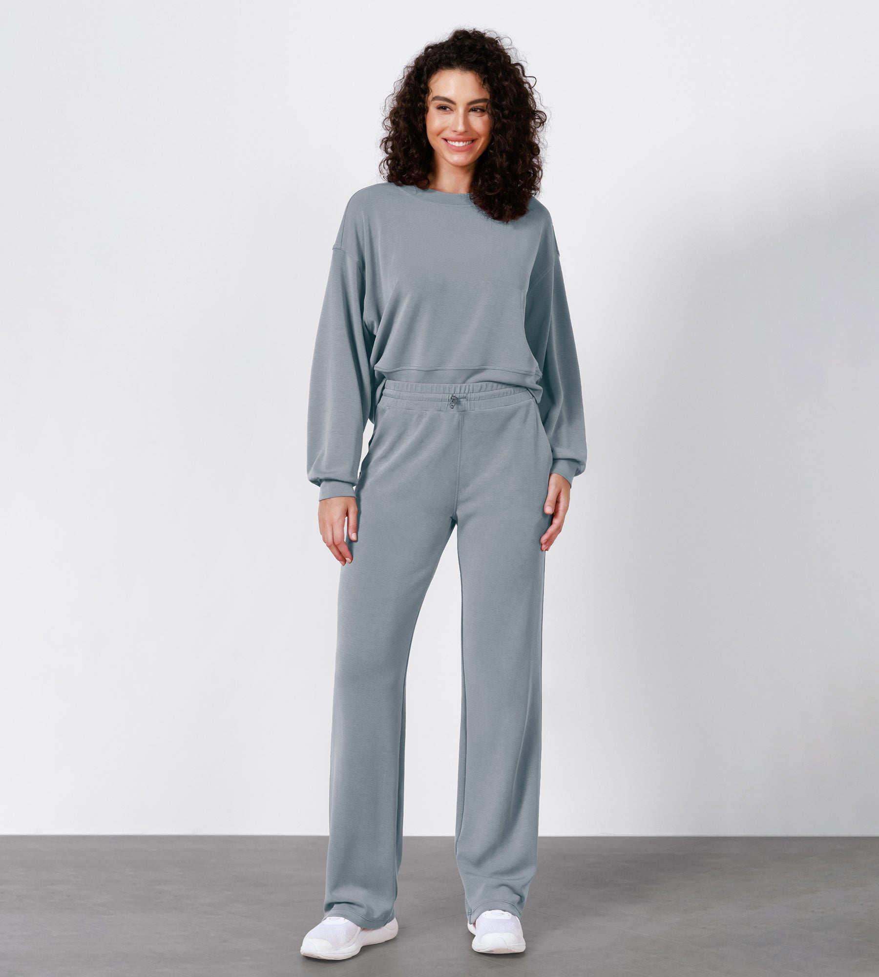 27 Adjustable Shockcord High Waist Casual Lounge Pants with Pockets - ododos