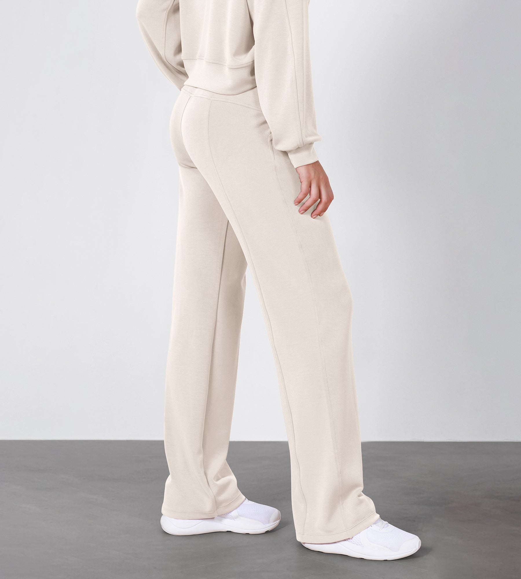 27 Adjustable Shockcord High Waist Casual Lounge Pants with Pockets - ododos