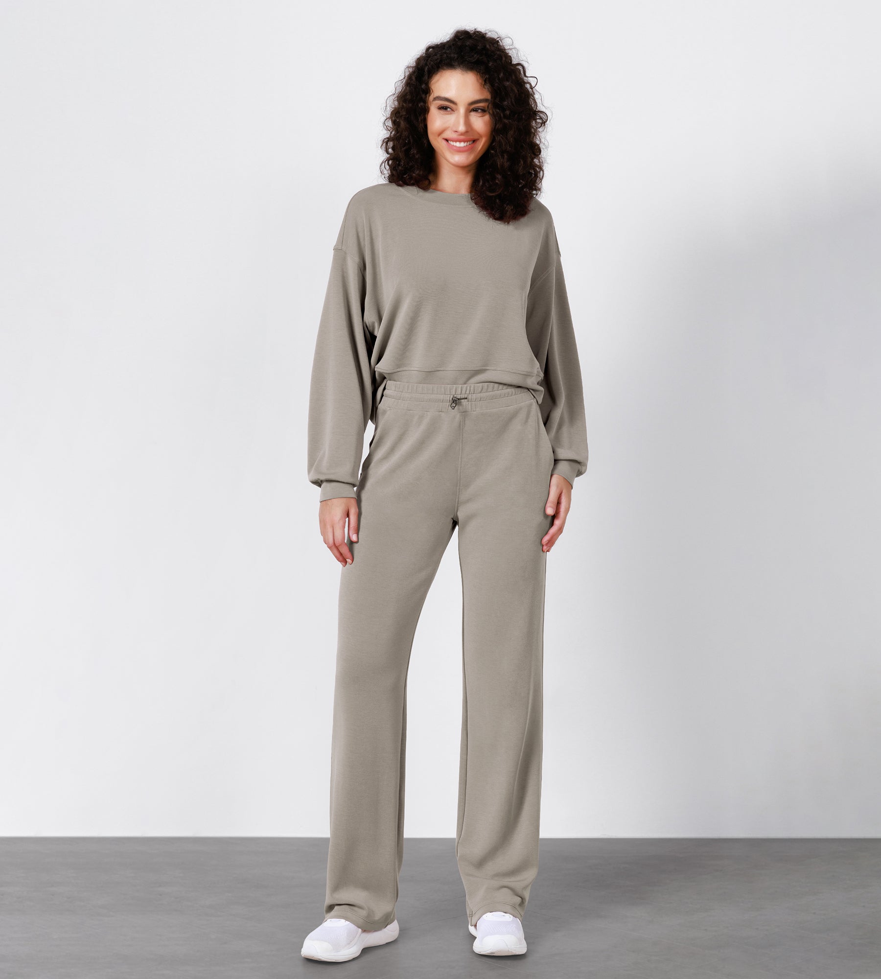 27 Adjustable Shockcord High Waist Casual Lounge Pants with Pockets - ododos