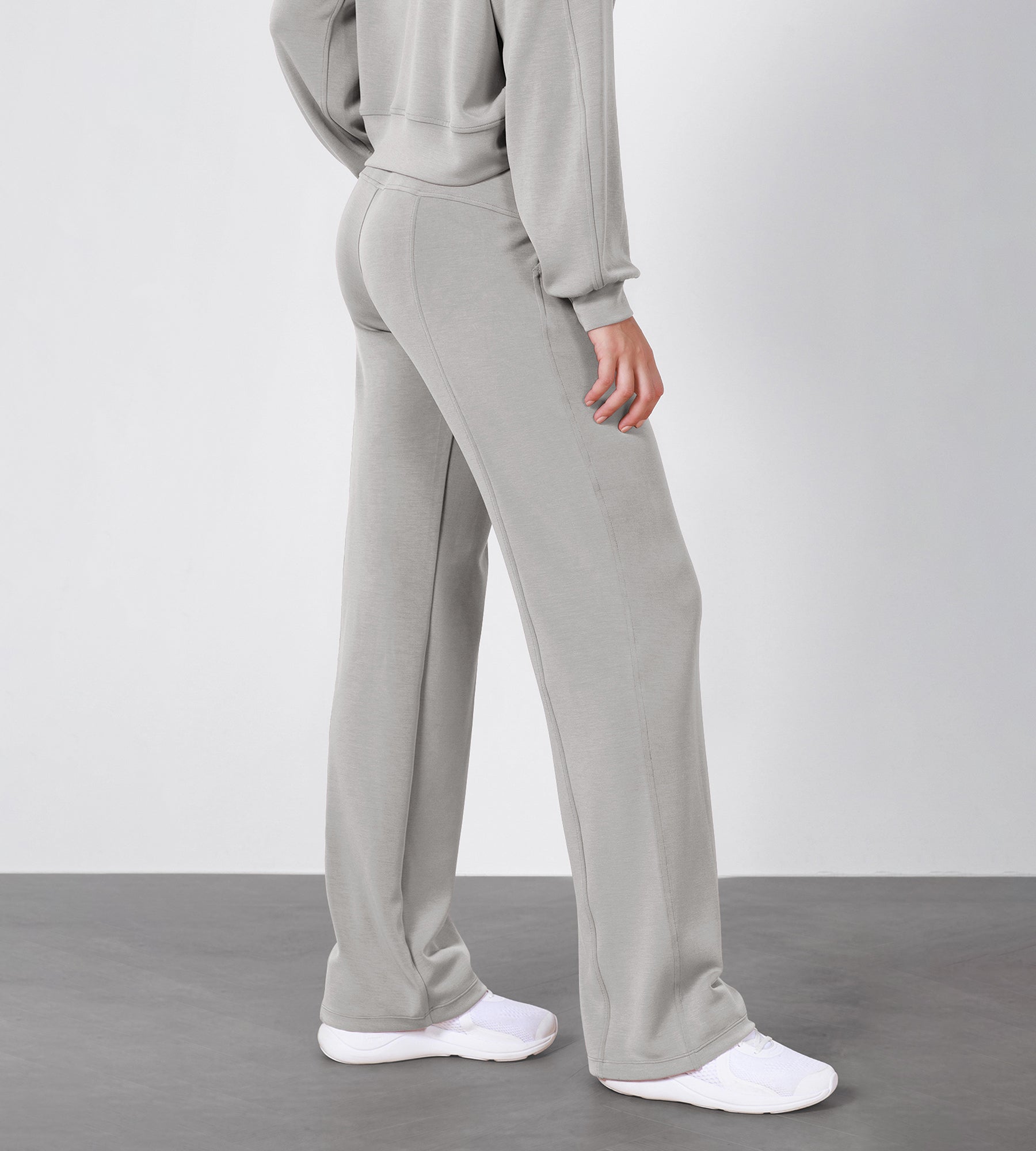 27 Adjustable Shockcord High Waist Casual Lounge Pants with Pockets - ododos