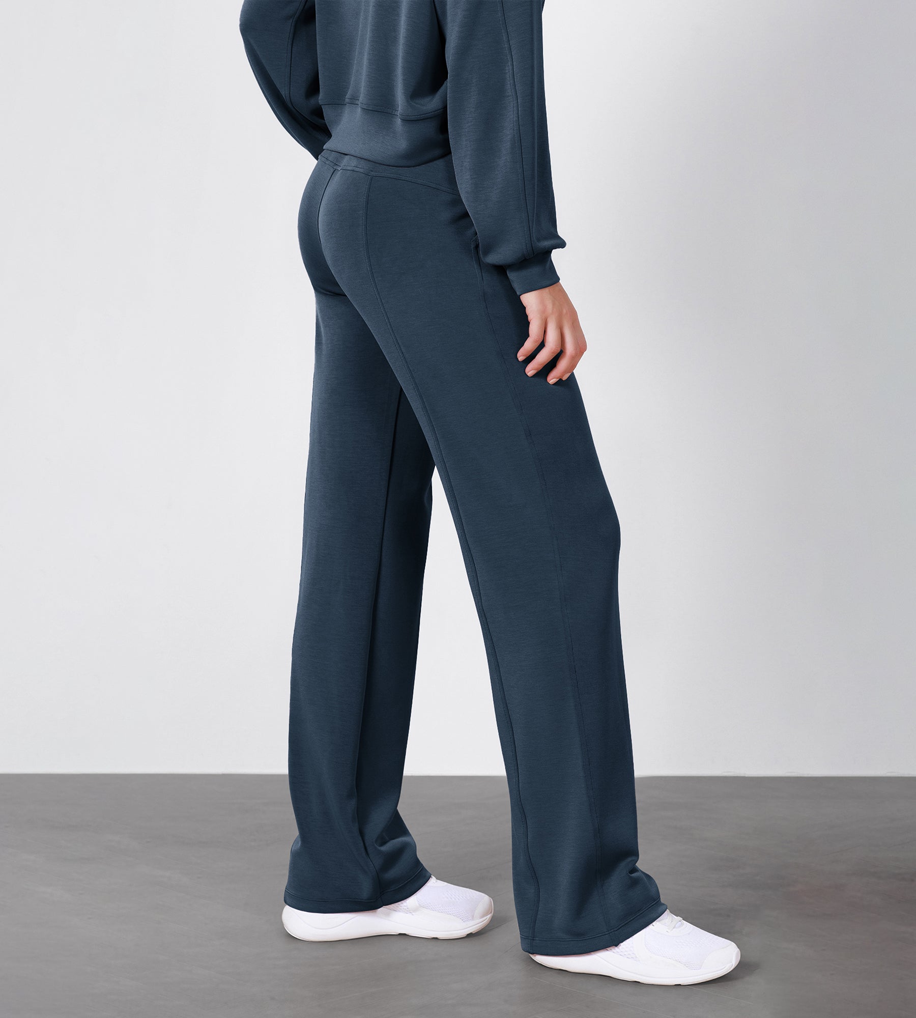 27 Adjustable Shockcord High Waist Casual Lounge Pants with Pockets - ododos