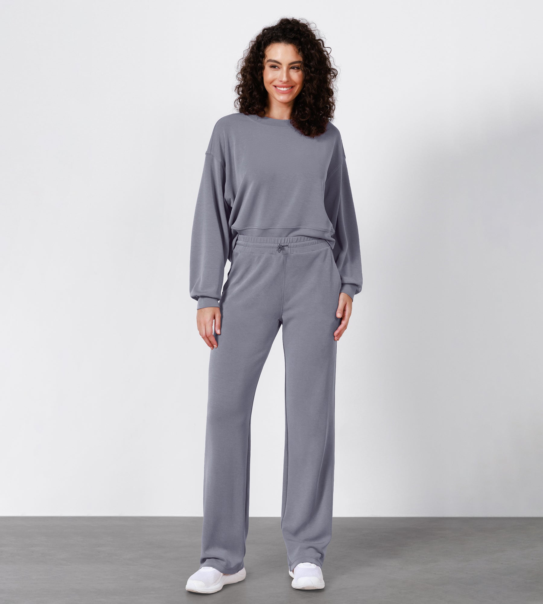 27 Adjustable Shockcord High Waist Casual Lounge Pants with Pockets - ododos