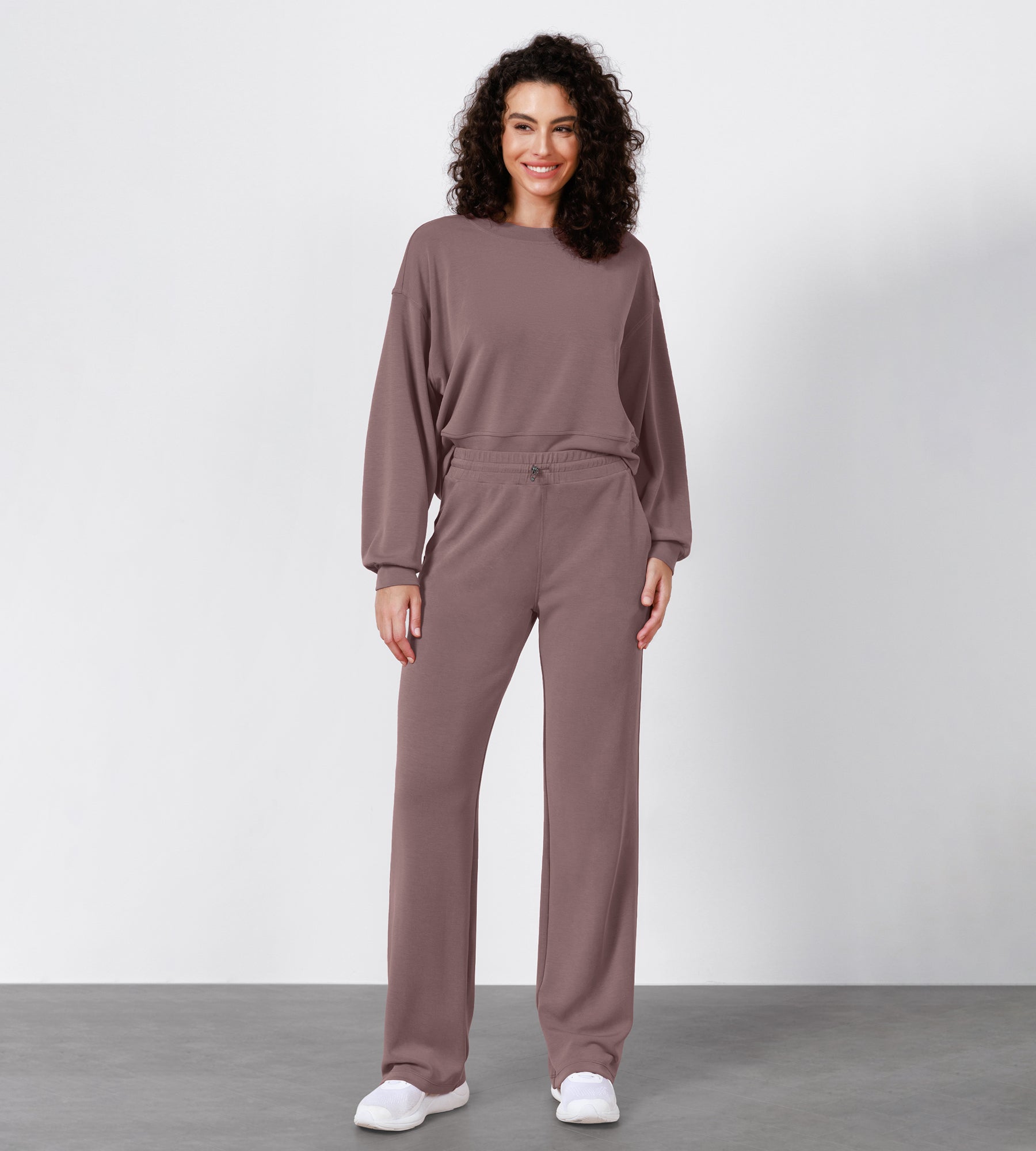 27 Adjustable Shockcord High Waist Casual Lounge Pants with Pockets - ododos