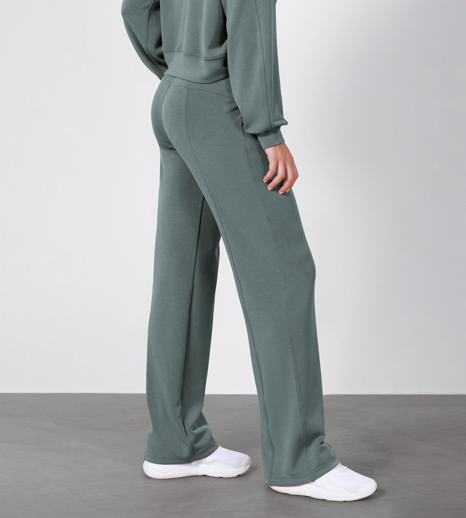 27 Adjustable Shockcord High Waist Casual Lounge Pants with Pockets - ododos