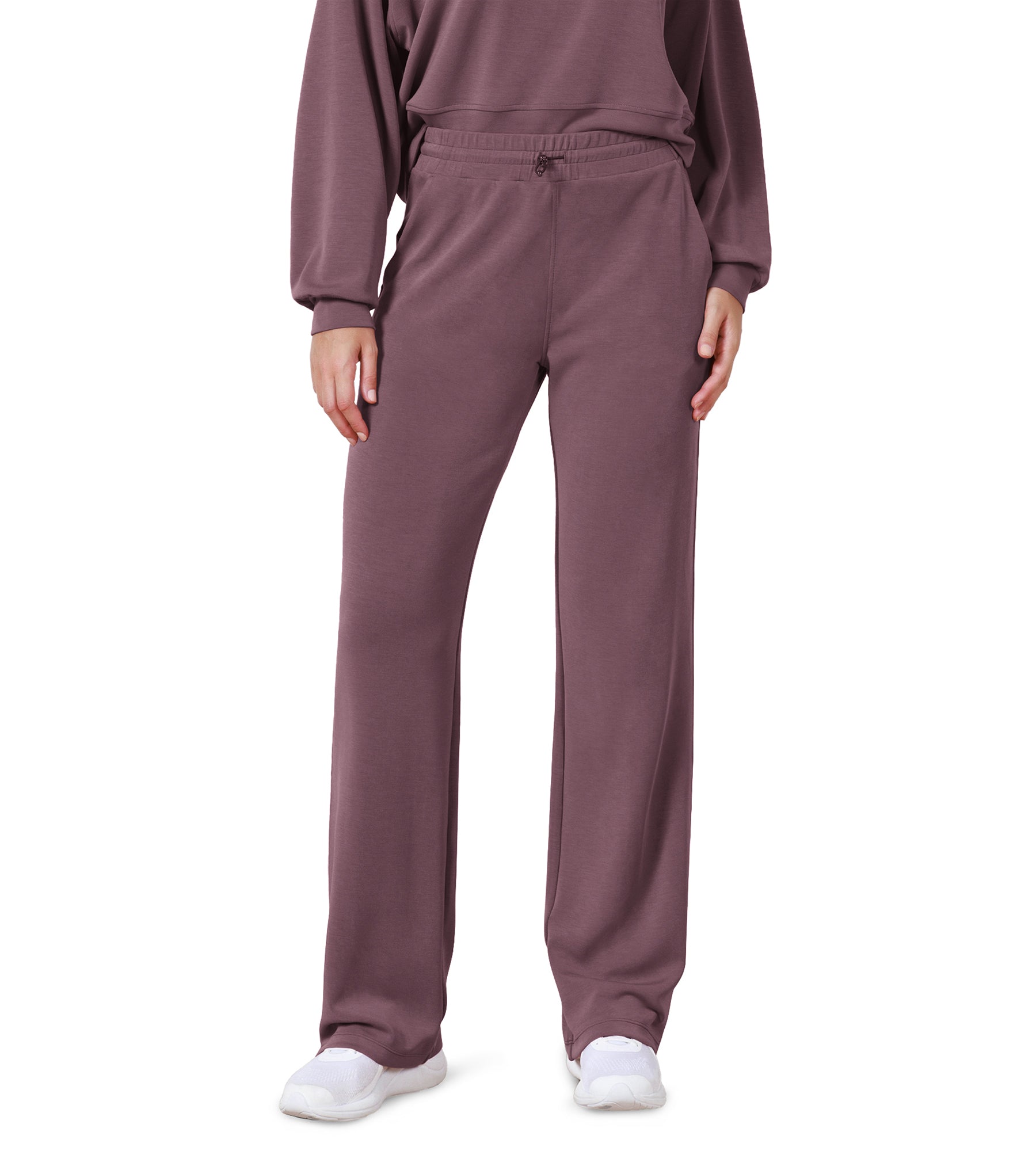 27 Adjustable Shockcord High Waist Casual Lounge Pants with Pockets - ododos