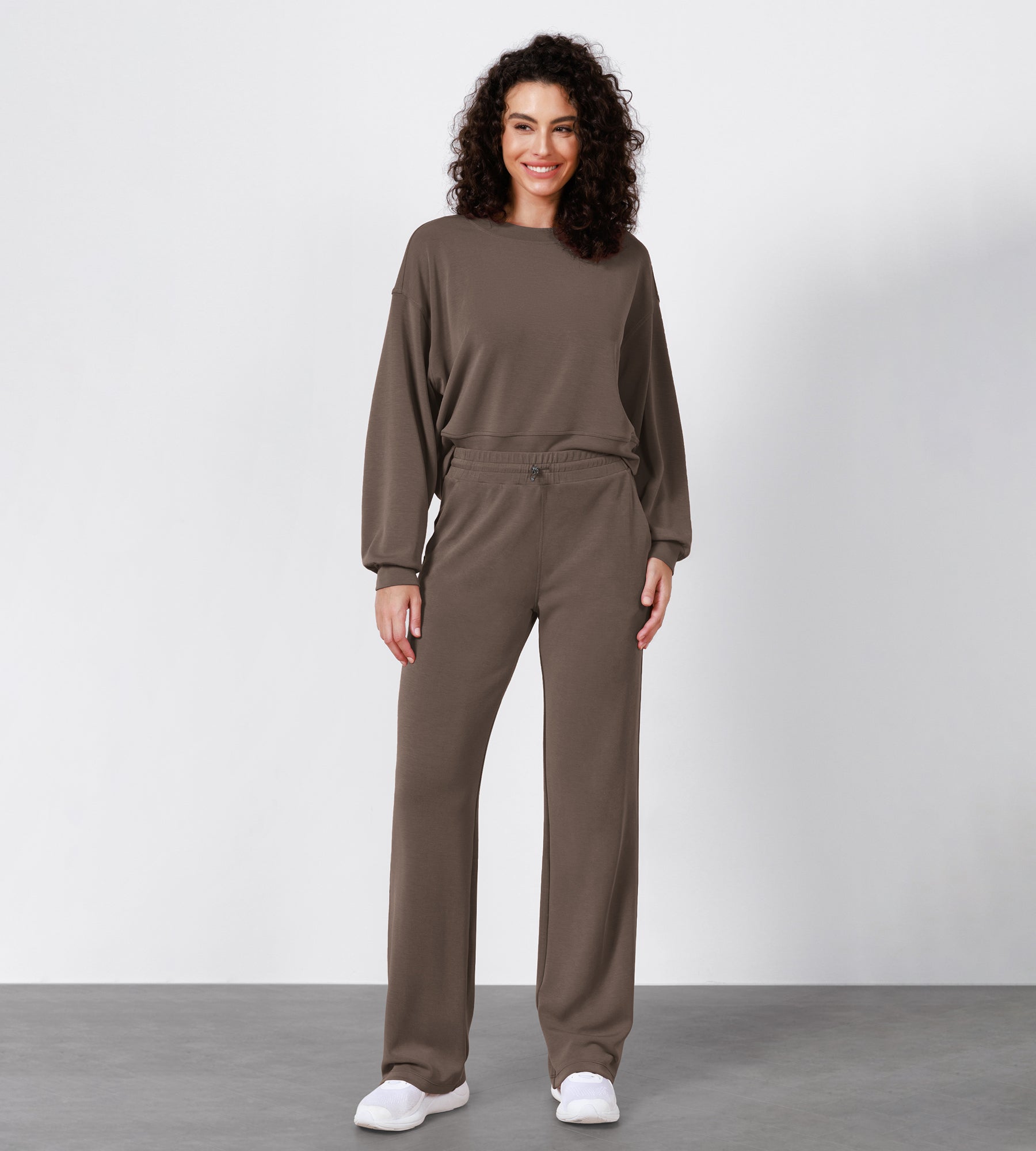 27 Adjustable Shockcord High Waist Casual Lounge Pants with Pockets - ododos