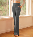 Modal Soft High Waist Casual Flared Pants - ododos