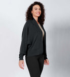 Modal Soft Open Front Long Sleeve Casual Wrap Cardigans - ododos