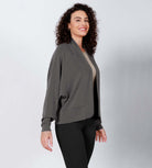 Modal Soft Open Front Long Sleeve Casual Wrap Cardigans - ododos