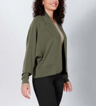 Modal Soft Open Front Long Sleeve Casual Wrap Cardigans - ododos