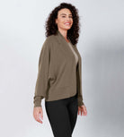 Modal Soft Open Front Long Sleeve Casual Wrap Cardigans - ododos