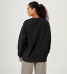 Fleece Lined Oversized Sweatshirts Long Sleeve Crew Neck Pullover - ododos