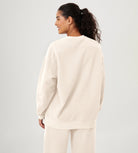 Fleece Lined Oversized Sweatshirts Long Sleeve Crew Neck Pullover - ododos