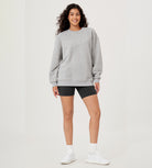 Fleece Lined Oversized Sweatshirts Long Sleeve Crew Neck Pullover - ododos