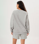 Fleece Lined Oversized Sweatshirts Long Sleeve Crew Neck Pullover - ododos